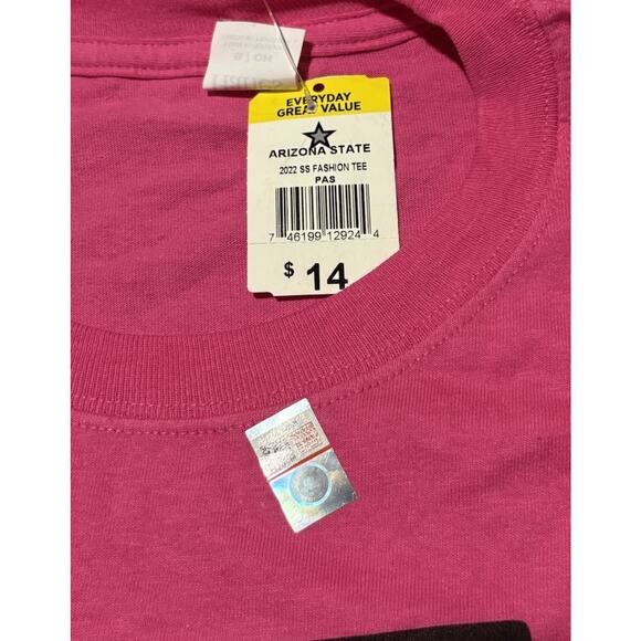 Arizona State Graphic Sun Devil Pink T-Shirt Size S Adult Basketball - Picture 2 of 6